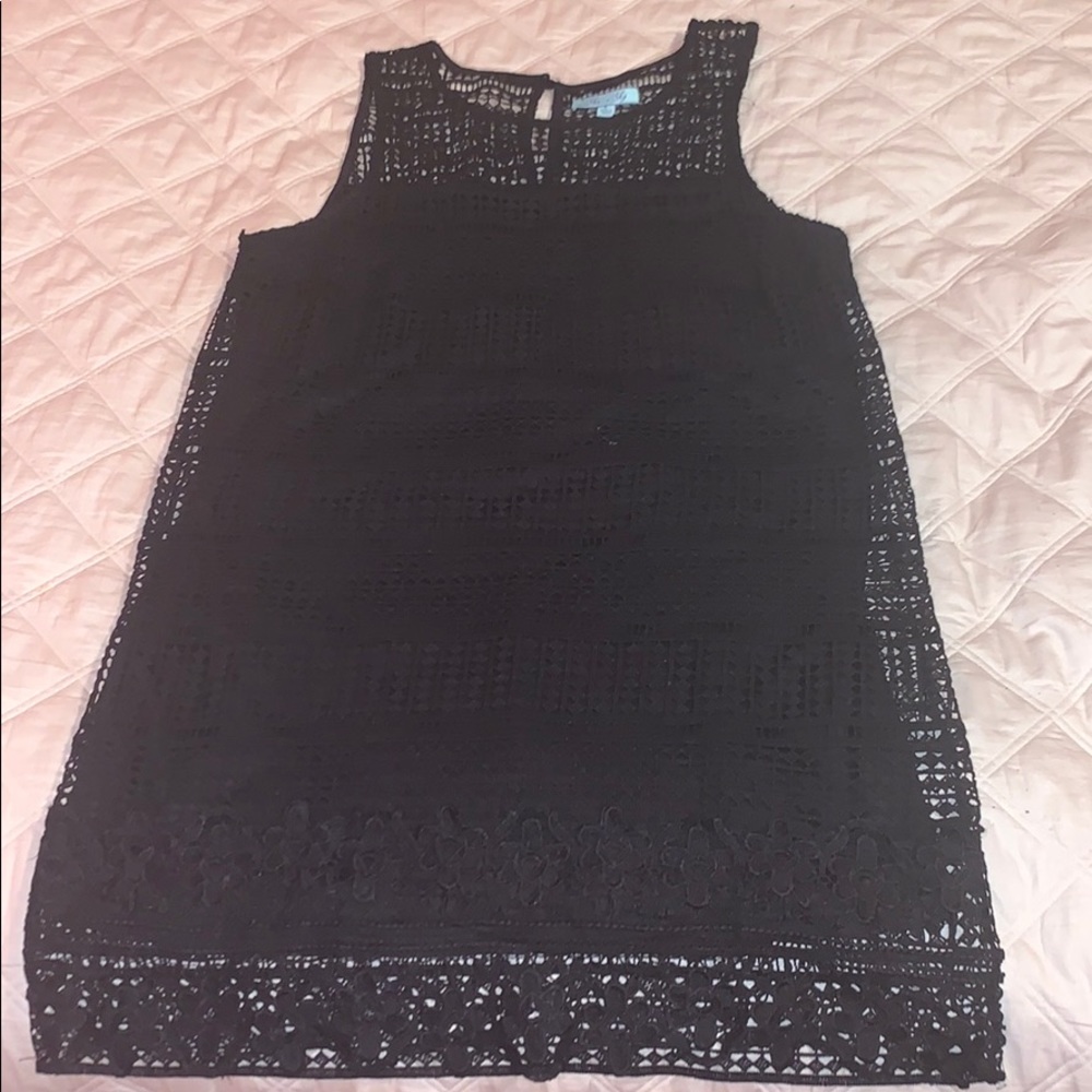 She + Sky Black Lace Dress